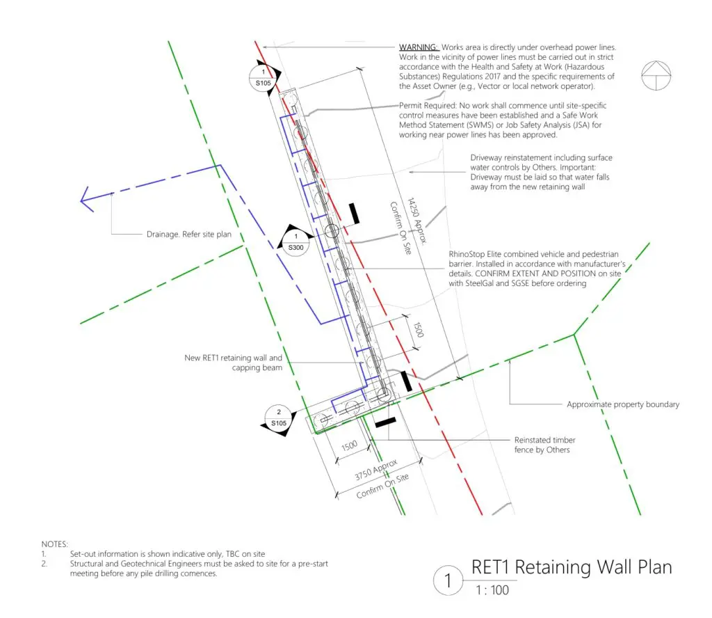 Public Road Retaining Wall Drawings