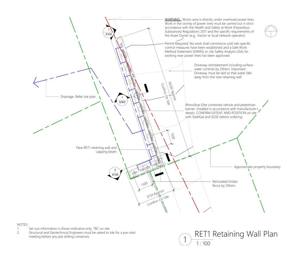 Public Road Retaining Wall Drawings